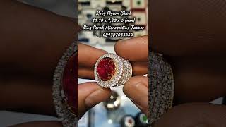 Ruby Pigeon Blood Origin Mozambique Dimention 1110 x 980 x 6 mm Ring Perak Micro Tapper [upl. by Burnside]