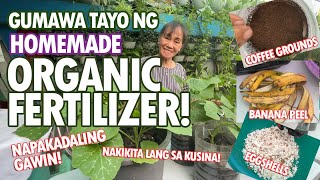 ORGANIC FERTILIZER FROM COFFEE GROUNDS EGG SHELL AT BANANA PEEL PAMPATABA NG HALAMAN [upl. by Duong300]