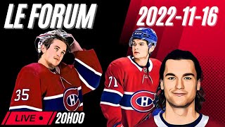 LE FORUM EN DIRECT Gardien 1  Saga Drouin  Jake Evans [upl. by Gilbertson]