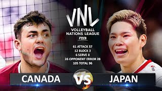 Canada vs Japan  Mens VNL 2024 [upl. by Ahsiuqet1]