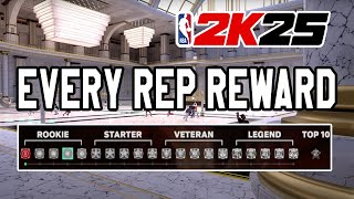 Every REP REWARD in from ROOKIE 1 to LEGEND 5 in NBA 2K25 [upl. by Nylanna]