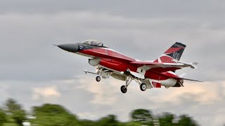 F16 Dannebrog 800 Special Scheme display  Royal Danish Air Force [upl. by Yeliah740]