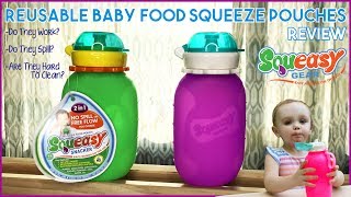 Reusable Squeeze Pouch for Baby Food  Do They Really Work Our Review  Squeasy Gear [upl. by Danette]