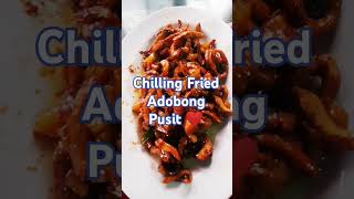 Chilling Fried Adobong Pusit friedadobo hungrybelly lutongpinoy shortsvideo food fyp [upl. by Llevert]