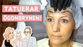 Vanja tatuerar ögonbrynen VLOGG [upl. by Selhorst]