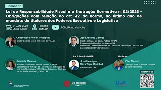 Seminário Lei de Responsabilidade Fiscal e a Instrução Normativa n 022023 [upl. by Aynosal]