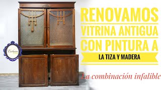 Restauramos un MUEBLE ANTIGUO con PINTURA A LA TIZA y MADERA [upl. by Irolam]