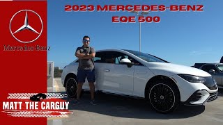 2023 MercedesBenz EQE 500 4Matic is the newest addition to luxury EVs Review and drive [upl. by Noyrb]