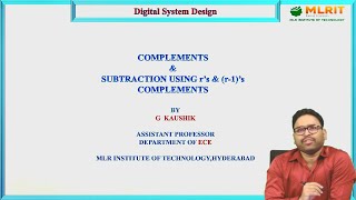 LEC04 DSD Complements amp Subtraction Using rs amp  r1  Complements PartII By Mr G Kaushik [upl. by Zinah]