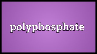 Polyphosphate Meaning [upl. by Vorfeld]