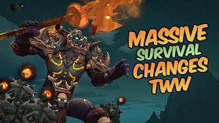 Massive Survival Hunter Changes in TWW Newest Beta Build [upl. by Divadleahcim]