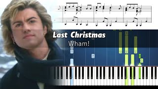 Wham  Last Christmas  Piano Tutorial with Sheet Music [upl. by Aley426]