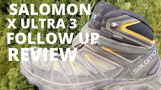 Salomon X Ultra 3 Mid GTX Boot Follow Up Review Almost A Year [upl. by Hanauq]