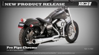 Pro Pipe Chrome for 2012 HarleyDavidson Dyna Street Bob FXDB [upl. by Mcgill97]