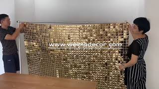 How To Make A Freestanding Sequin Backdrop For Events  WEIMODECOR Panels And Curtains [upl. by Shirk]