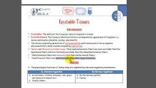 lec2  Excitable Tissues [upl. by Shaughn]