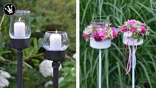 DIY  Gartenstecker aus Thunfischdose  Gartenfackel  Blumendeko  Upcycling [upl. by Nwotna729]