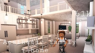 Bloxburg  Aesthetic family home 61k house build [upl. by Aelsel395]