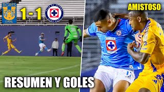 TIGRES 1  1 CRUZ AZUL  RESUMEN Y VIDEO DE GOLES  AMISTOSO FECHA FIFA [upl. by Ayanej130]