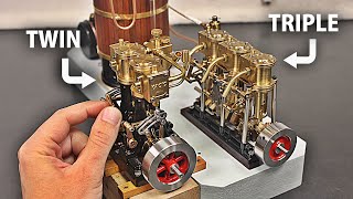 Testing a TWIN amp TRIPLE Steam Engine [upl. by Eniawd948]