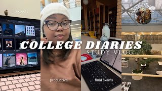 COLLEGE DIARIES Study with me  exam prep amp finals week  college diaries 012 [upl. by Nodnelg]