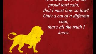 The Rains of Castamere  Lannister Song LYRICS HD [upl. by Llerred]