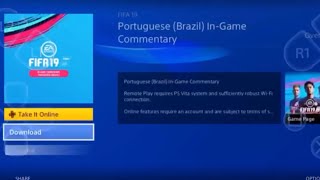 how to download brazillian portuguese commentary in fifa 19 [upl. by Pogah]