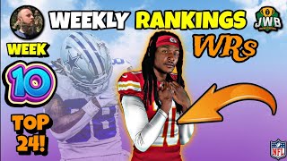 The WR Rankings You NEED For Week 10 Top 24  Fantasy Football 2024 [upl. by Anilem158]