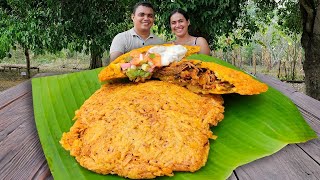 ✅️Trucos para hacer ARAÑA DE PLÁTANO RELLENO DE CARNE en vino Receta de PATACÓN RELLENO ❤️ [upl. by Lionel]