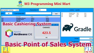 BASIC Cashiering SystemPoint of Sales POS Java ApplicationNetbeans 16 [upl. by Nnayllehs]