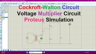 CockroftWalton Circuit High Voltage Multiplier Proteus Simulation CockroftWalton proteus [upl. by Eanom]