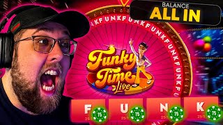 BIG WIN FROM ALL IN BET ON FUNKY TIME GAME SHOW [upl. by Needan]