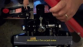 Motomaster 3 ton jack review in 720pHD [upl. by Nyrhtak]