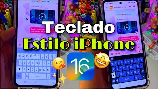 ✨TECLADO DE IPHONE para Android 2023 con 🌈 EMOJIS Y SONIDO 💞 [upl. by Sylvie417]