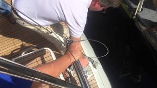 Retractable Davit on Jeanneau 54 Yacht sailboat By Ian Van Tuyl [upl. by Revilo514]