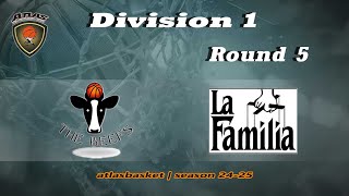 Atlasbasket  Div 1Round 5  THE BEEFS vs LA FAMILIA [upl. by Aslin]