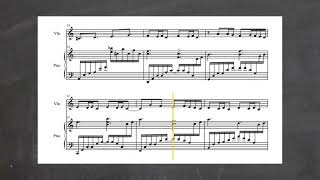 “Reflet Lorae NaNa” Отражение Лорае Нана Notes for violin and piano Ноты для скрипки и пиано [upl. by Hoseia]