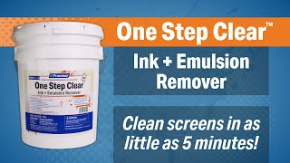 One Step Clear™ Ink  Emulsion Remover [upl. by Porche]