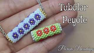 Beaded Tubular Peyote Component  Easy way to do Odd Count Peyote stitch 😉 [upl. by Krongold627]