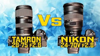 Tamron 2875 f28 vs Nikon 2470 f28 SURPRISING RESULTS [upl. by Llehcal]