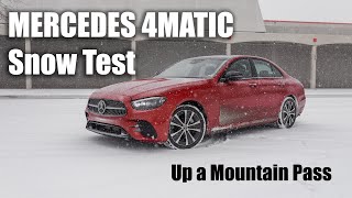 How Good Is Mercedes 4MATIC Up A Snowy Mountain Pass [upl. by Ethbin]