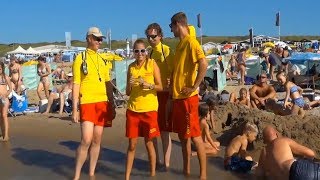 Die Reddingsbrigade am Strand von Wassenaar in Holland Nordsee Wasserrettung am Wassenaarse Slag [upl. by Pris]