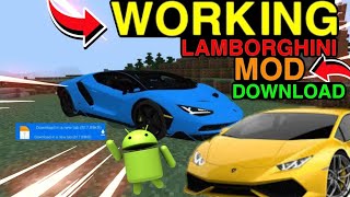 Minecraft New Working Car Mod Addon  Minecraft Lamborghini Addon  Download Moded  96K Gamer [upl. by Willa]