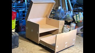 Tutorial como hacer zapatero imitando caja de deportivas Parte 1 construcción [upl. by Nonah]