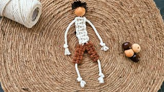 Macrame boy doll  tutorial for beginners  How to make macrame male doll  DIY boy doll [upl. by Anoet641]