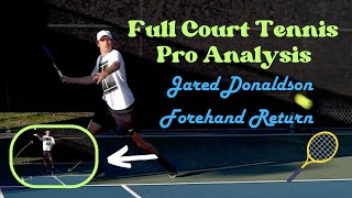 Full Court Tennis Pro Analysis Jared Donaldson Forehand Return [upl. by Annet8]