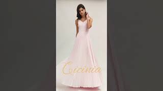 Cicinia Kenya Aline Floor Length VNeck Chiffon Long Bridesmaid Dresses [upl. by Kcirddahc]