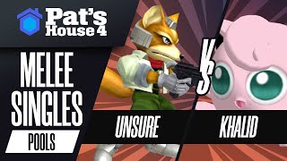 Unsure vs Khalid  Pats House 4  Melee Singles Pools [upl. by Sevart139]