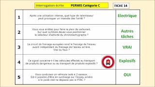 Permis C fiche écrite 14 [upl. by Zitvaa]