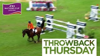 Willem Greves nailbiting round ThrowbackThursday  FEI Nations Cup™ Jumping [upl. by Prissie972]